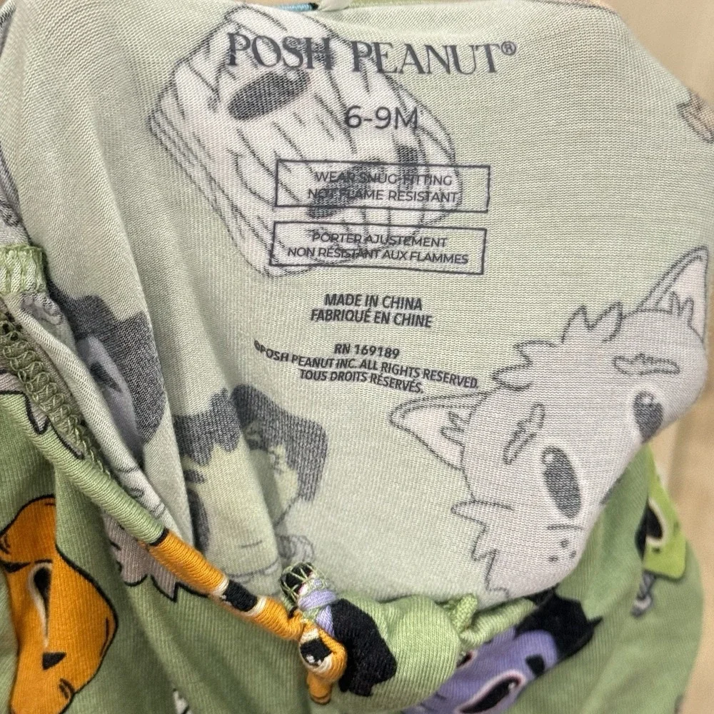 Posh Peanut Halloween Zippy Bamboo‎ Pajamas Size 6-9 Months Pumpkin Frankenstein